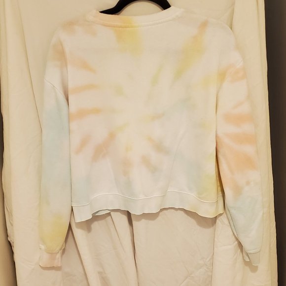 Crop tie-dyed sweater with raw edges - Picture 4 of 6